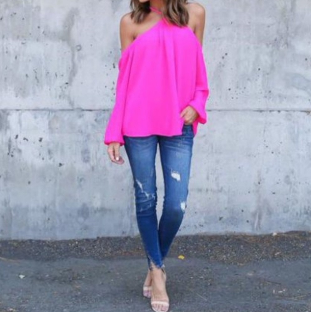 Pink halter top